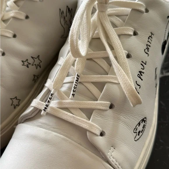 PS Paul Smith White Sneakers with Graphic Details - Picture 5 of 12